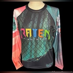 Raven Fightwear Women's The­‎ Candy Rash Guard MMA BJJ Black size L
